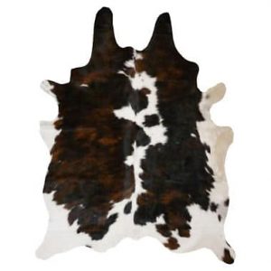 Crossfabs Real Cowhide Black & White Rug Authentic Leather Natural Skin - Large
