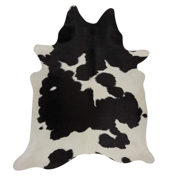 Black White Real Cowhide Rug