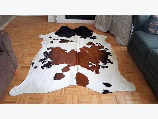 Tricolor Real Cowhide Rug