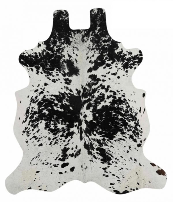 Black White Salt And Pepper Real Cowhide Rug