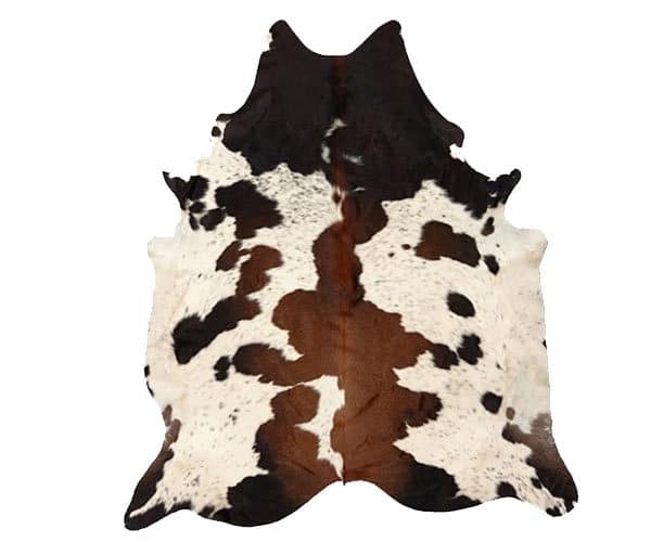 Crossfabs Real Cowhide Tricolor Rug 100% Genuine Leather Cow Skin Carpet - Large