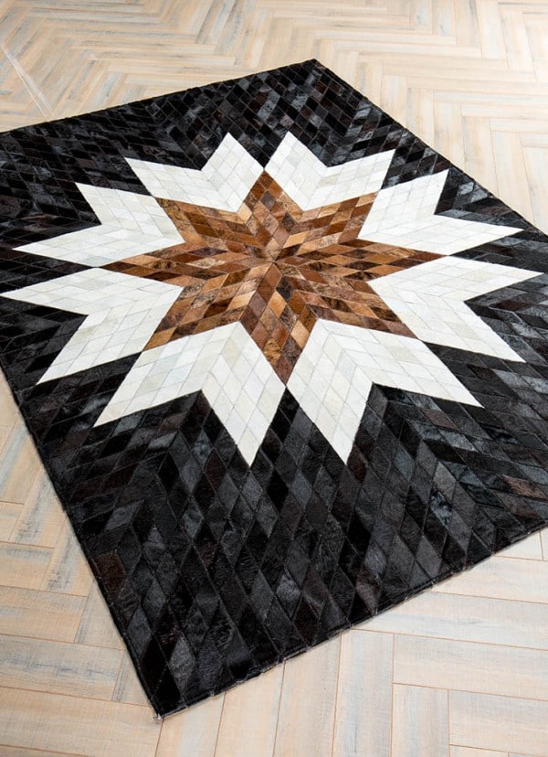 Real Cowhide Patchwork Rug