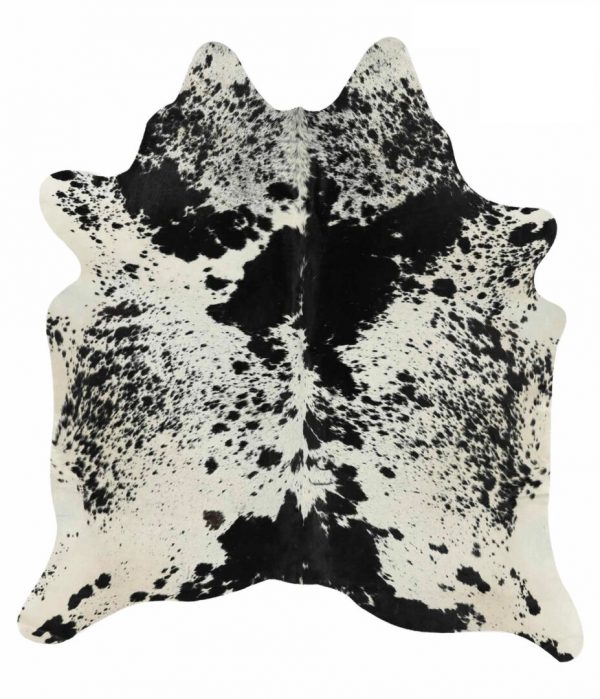 Black White Salt And Pepper Real Cowhide Rug