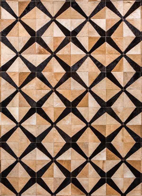 Real Brown Patchwork Rug