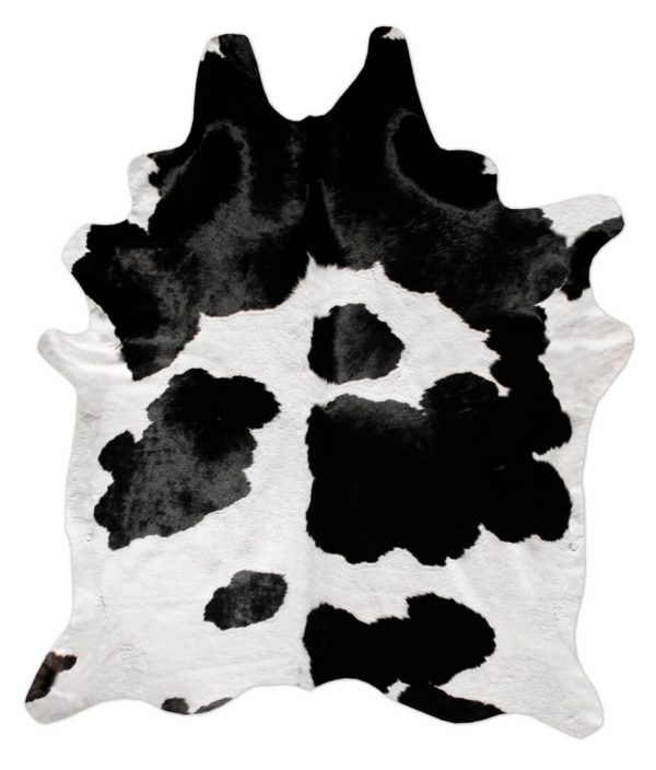 Black White Real Cowhide Rug