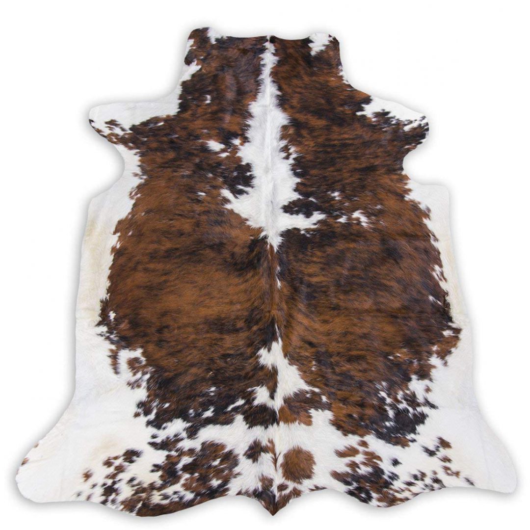 Crossfabs Real Cowhide Tri Color Rug Genuine Quality Leather Cow Skin - X-Large