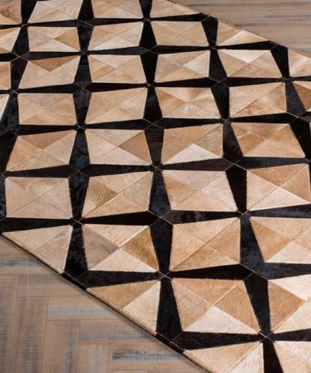 Real Brown Patchwork Rug