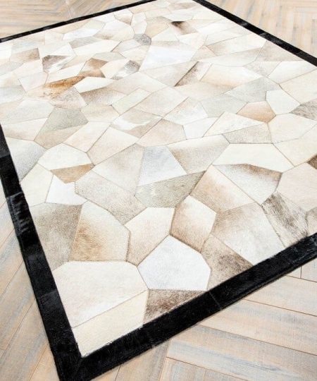 Real Cowhide Patchwork Rug