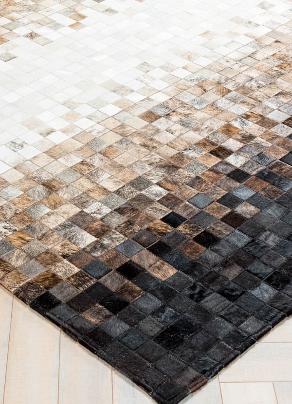 Real Cowhide Patchwork Rug