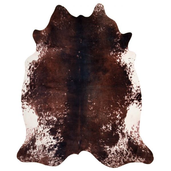 Brown and white Cowhide Rug