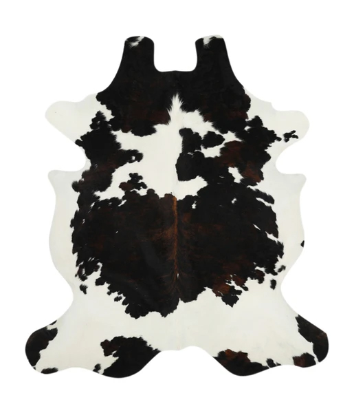 Crossfabs Genuine Cowhide Natural Tri Color Rug 100% Leather Cow Skin - X-Large