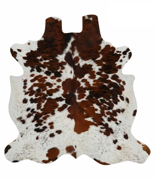Crossfabs New Cowhide TriColor Rug 100% Genuine Leather Natural Cow Skin - Large
